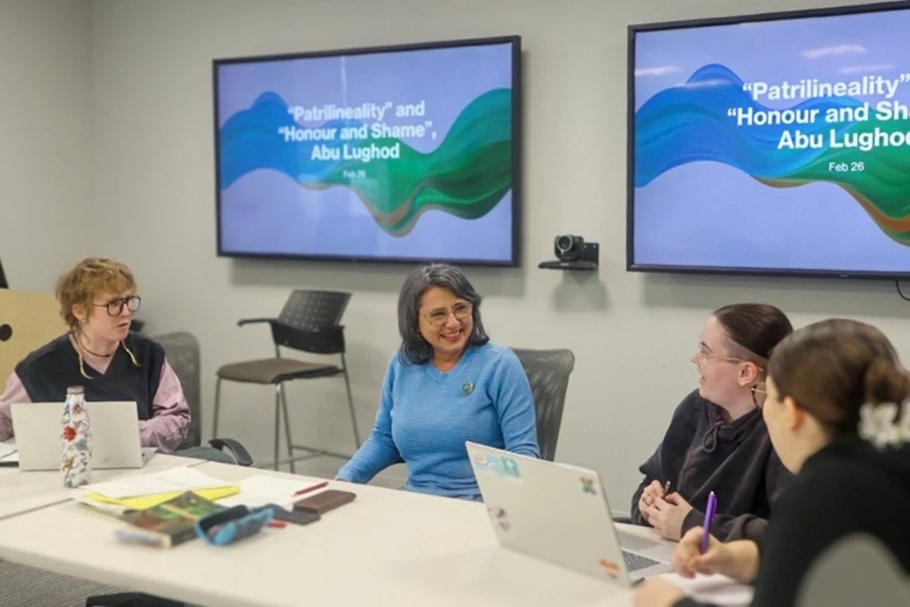 An image of Dr. Tatjana Takševa and students in WGST 6604: Contemporary Issues of Feminism