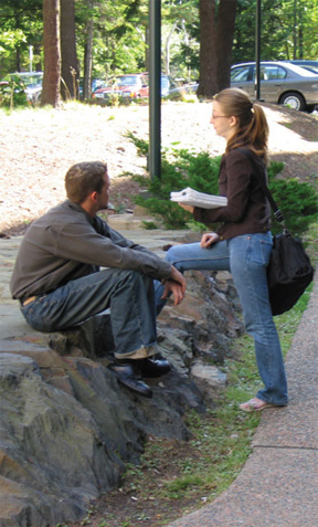 Students on campus